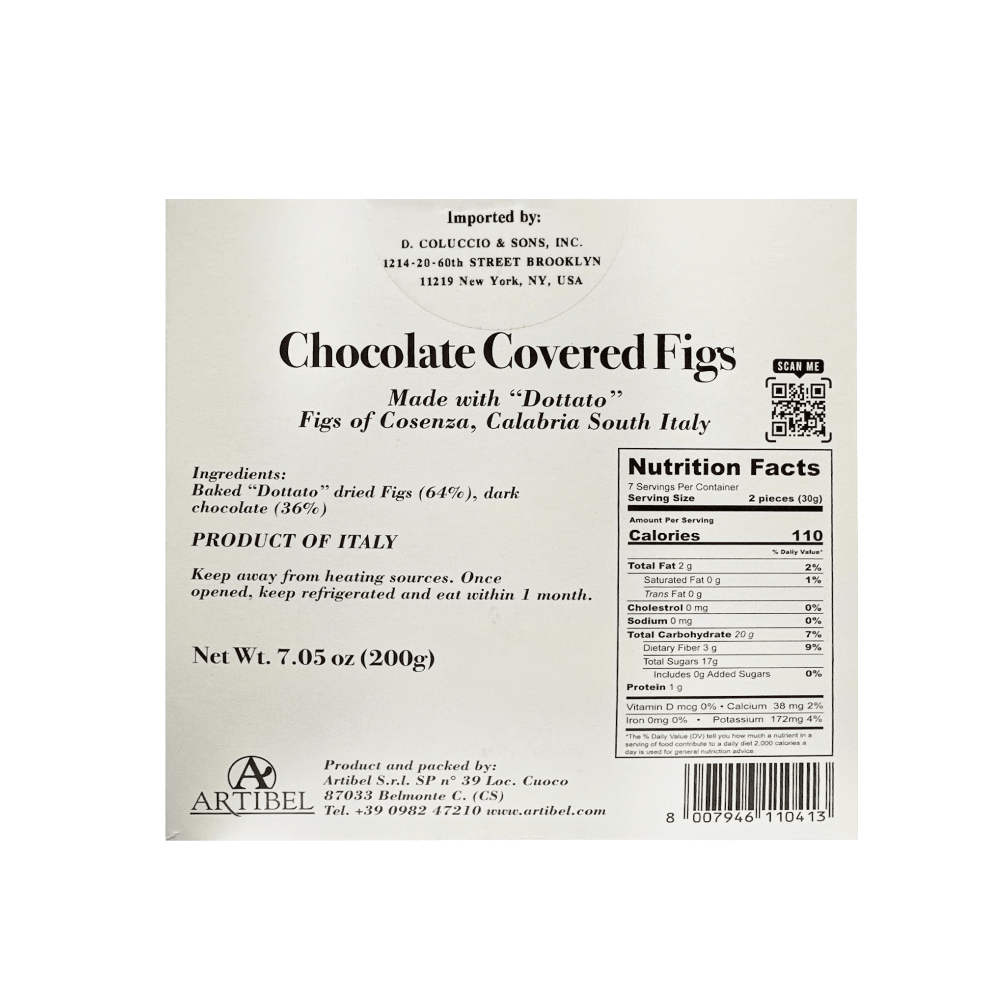 Artibel Chocolate Covered Calabrian Figs, 7.05 oz Fruits & Veggies Artibel