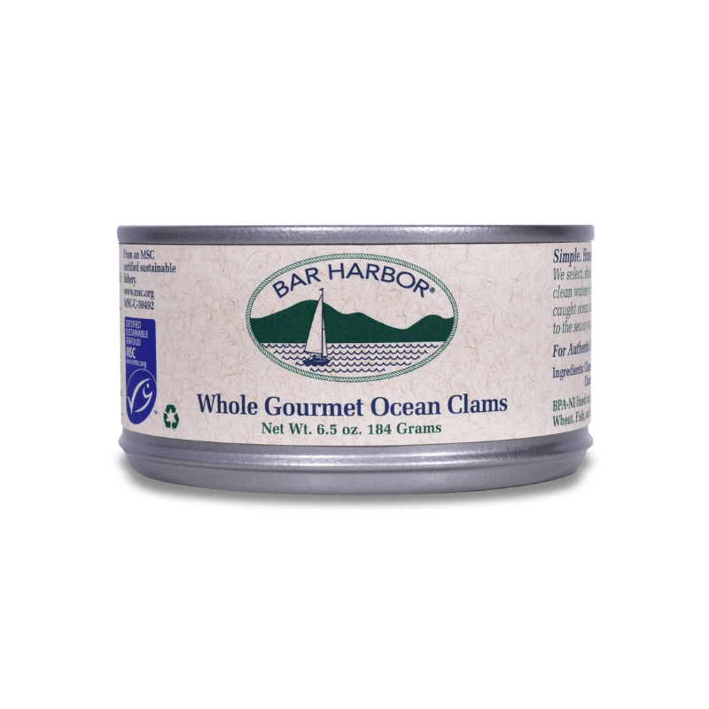 Bar Harbor Whole Gourmet Ocean Clams, 6.5 oz Seafood Bar Harbor