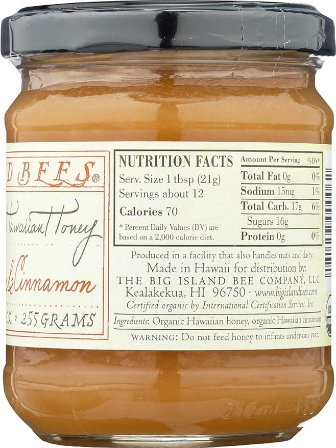 Big Island Bee Organic Ohia Lehua Cinnamon Hawaiian Honey, 9 oz Pantry Big Island Bees