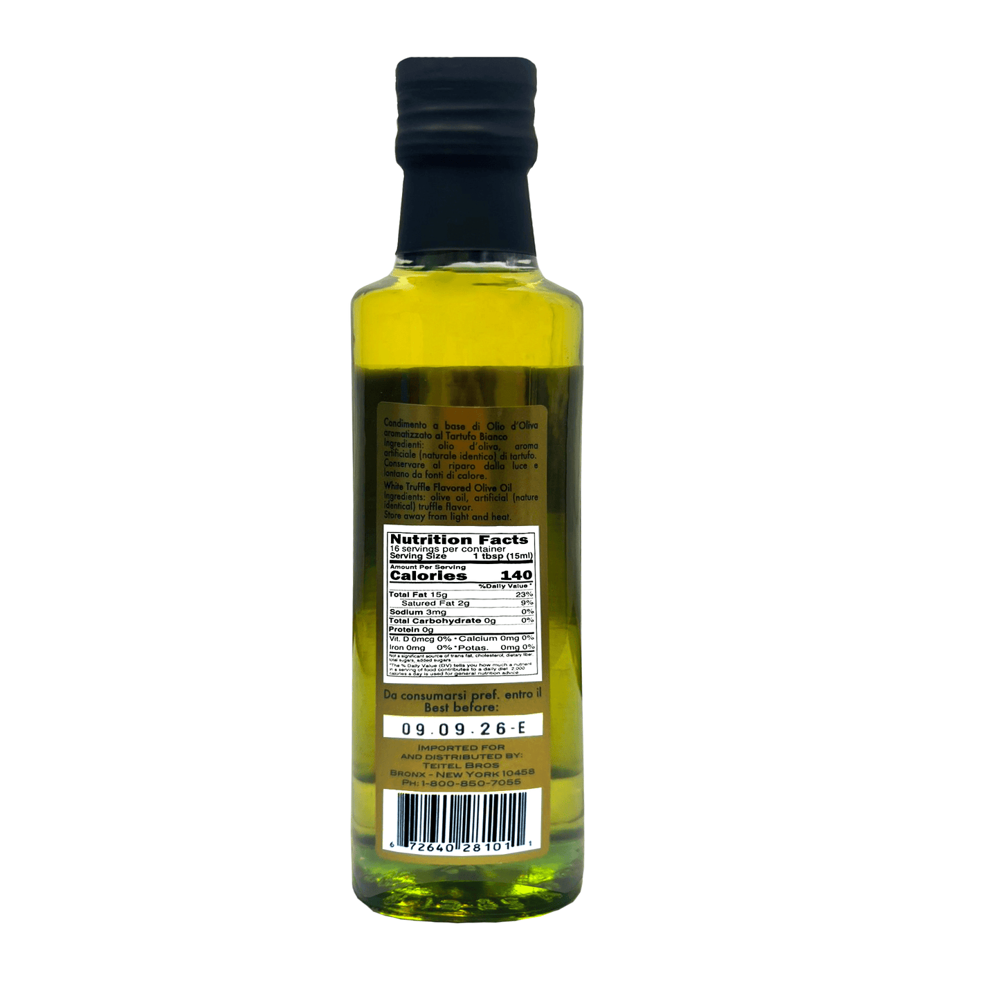 Francesconi White Truffle Olive Oil Bottle, 8.8 oz Oil & Vinegar Francesconi