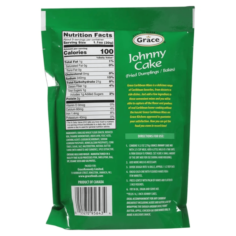 Grace Johnny Cake Fried Dumpling Mix, 9.5 oz Pantry Grace