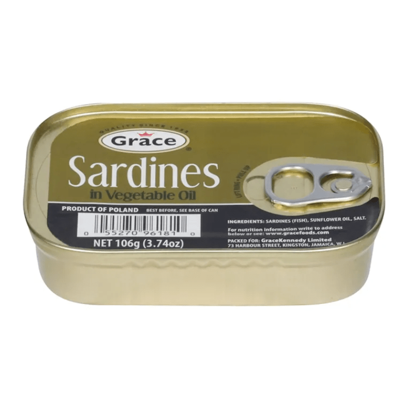 Grace Sardines In Vegetable Oil, 3.74 oz Seafood Grace
