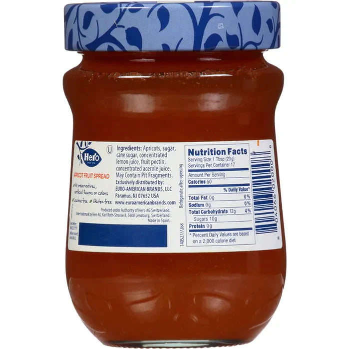 Hero Apricot Fruit Spread, 12 oz Pantry Hero