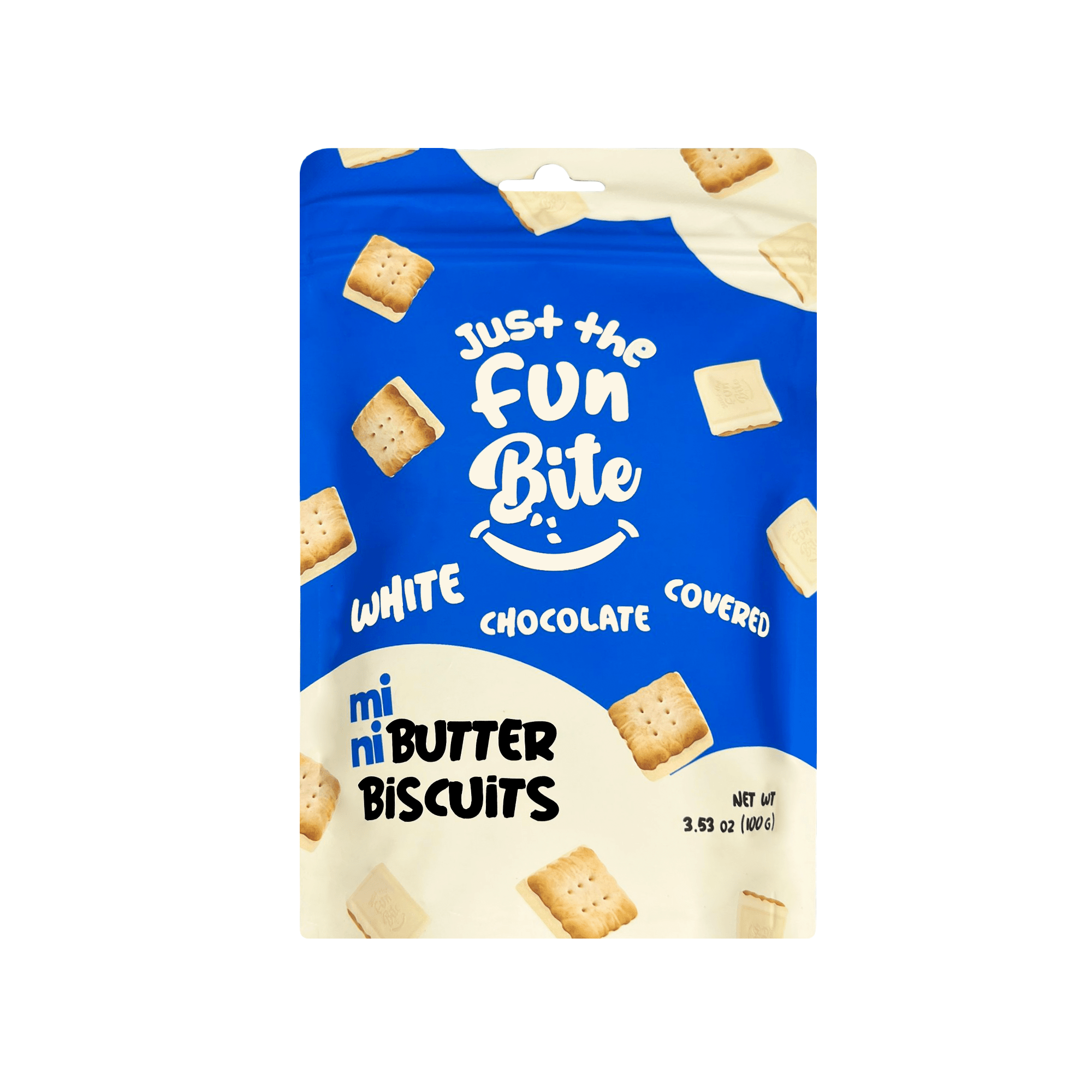 Just The Fun Bite White Chocolate Covered Butter Cookies, 3.53 oz Sweets & Snacks Just The Fun Part