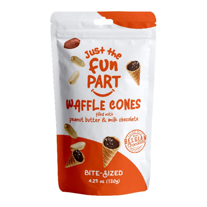 Just The Fun Part Mini Waffle Cones with Peanut Butter & Chocolate, 4.23 oz Sweets & Snacks Just The Fun Part