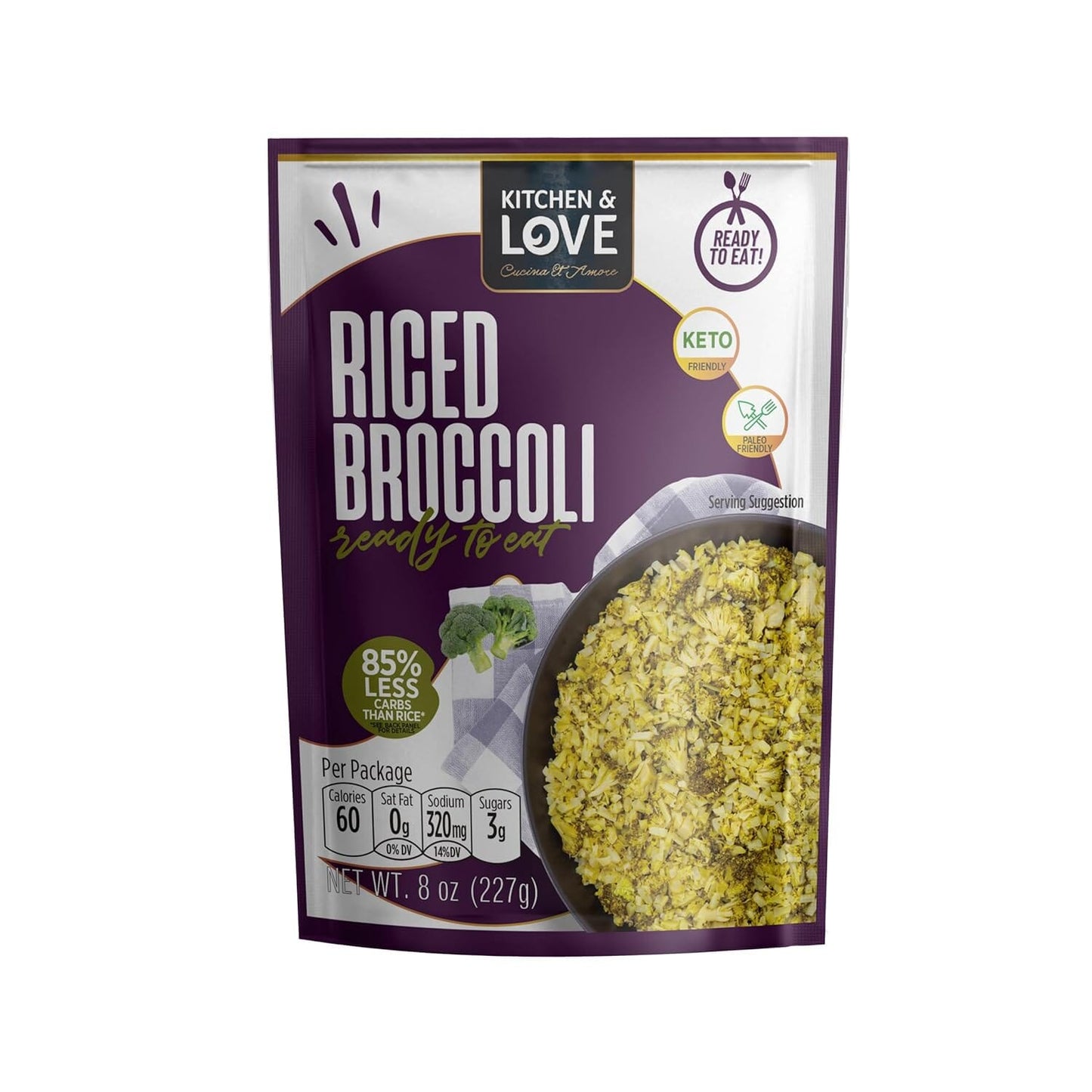 Kitchen & Love Riced Broccoli, 8 oz Pasta & Dry Goods Kitchen & Love