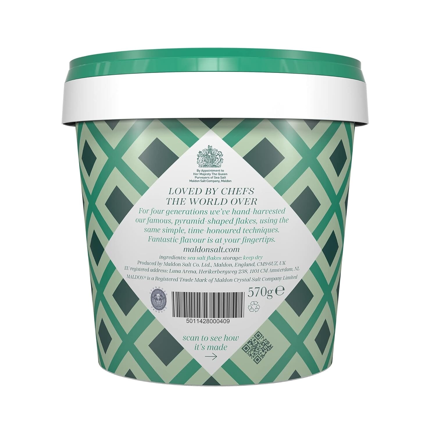 Maldon Sea Salt Flakes Bucket, 1.25 Lbs Pantry Maldon