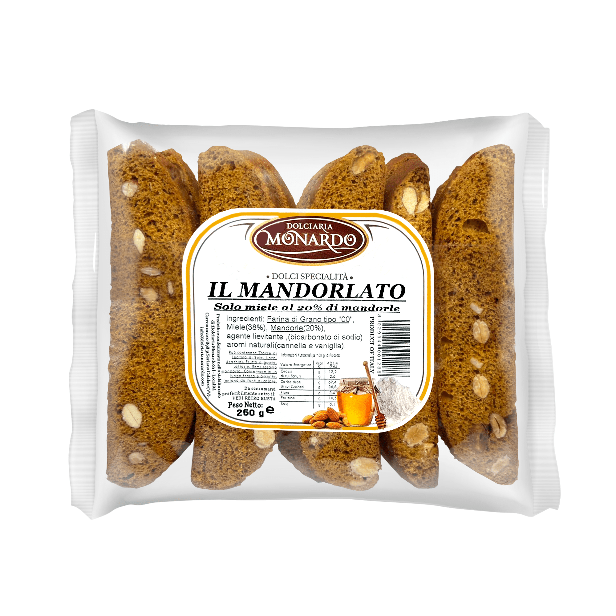 Monardo Mandorlato with Honey, 8.8 oz Sweets & Snacks Monardo
