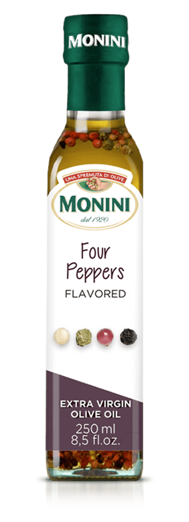 Monini Organic Four Peppers Flavored Extra Virgin Olive Oil, 8.45 oz Oil & Vinegar Monini