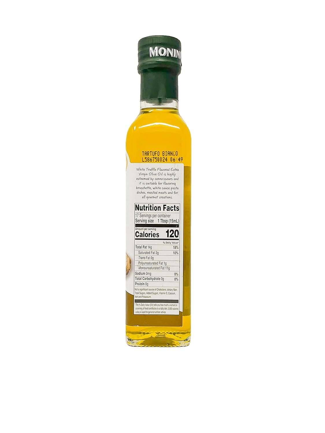 Monini Organic White Truffle Flavored Extra Virgin Olive Oil, 8.45 oz Oil & Vinegar Monini
