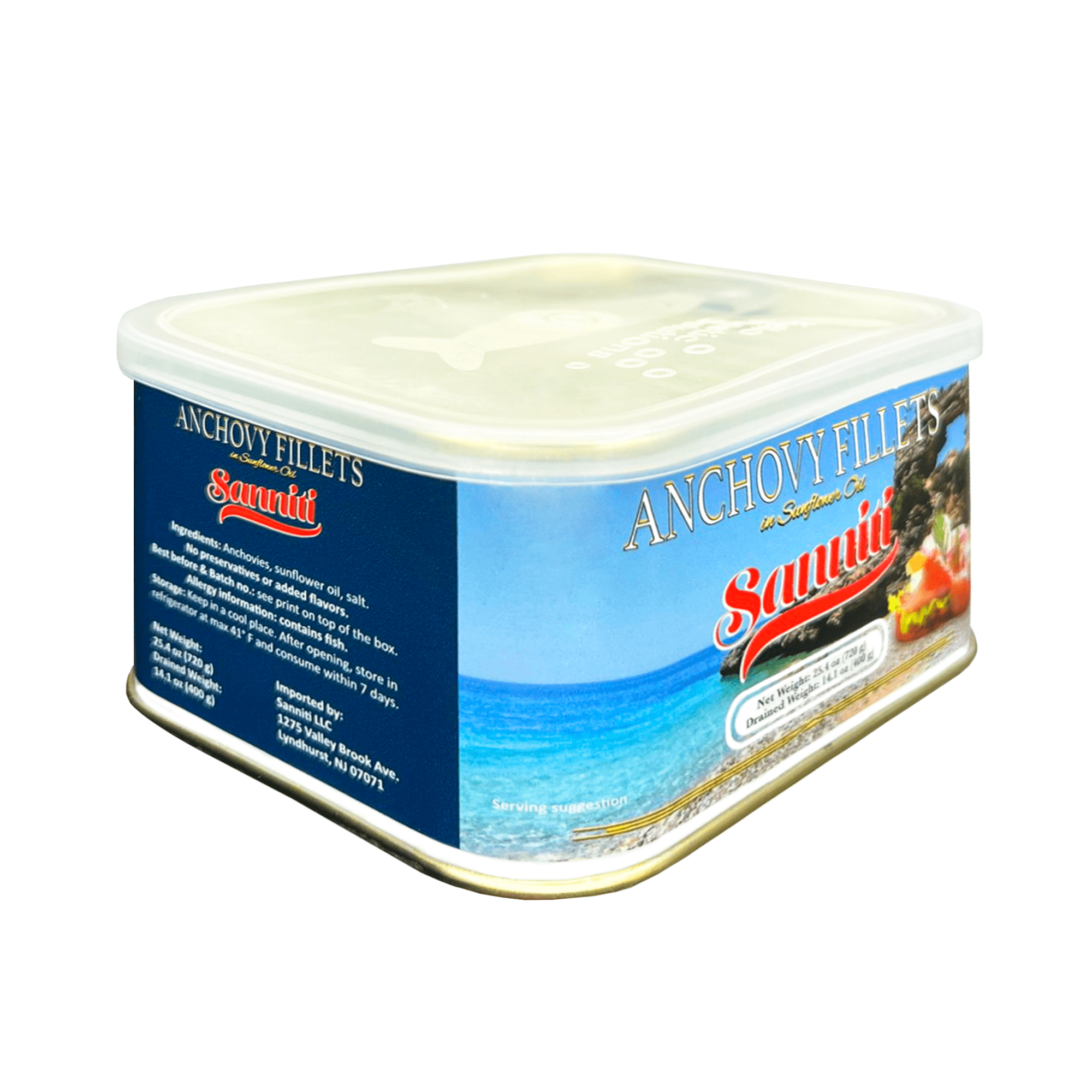 Sanniti Anchovy Fillets in Sunflower Oil, 25.4 oz Seafood Sanniti