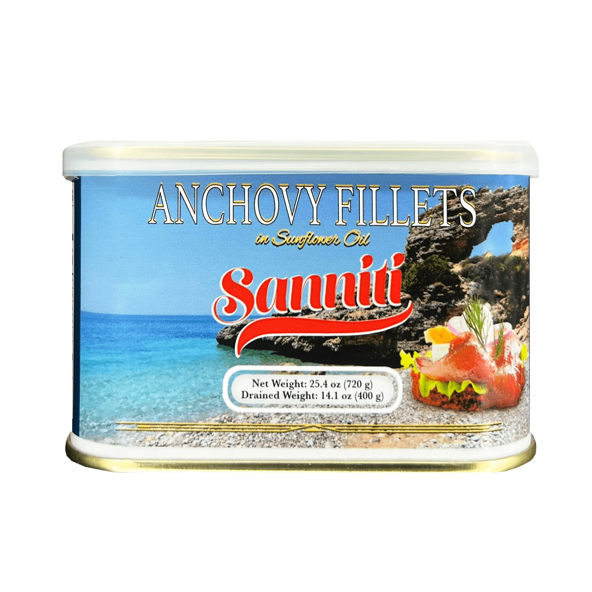 Sanniti Anchovy Fillets in Sunflower Oil, 25.4 oz Seafood Sanniti