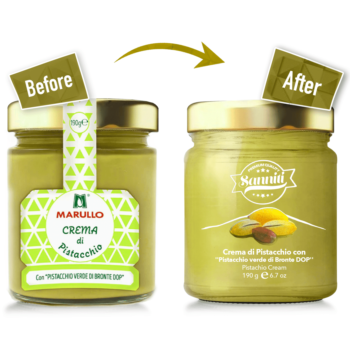 Sanniti Pistachio Cream Spread, 6.7 oz Pantry Sanniti