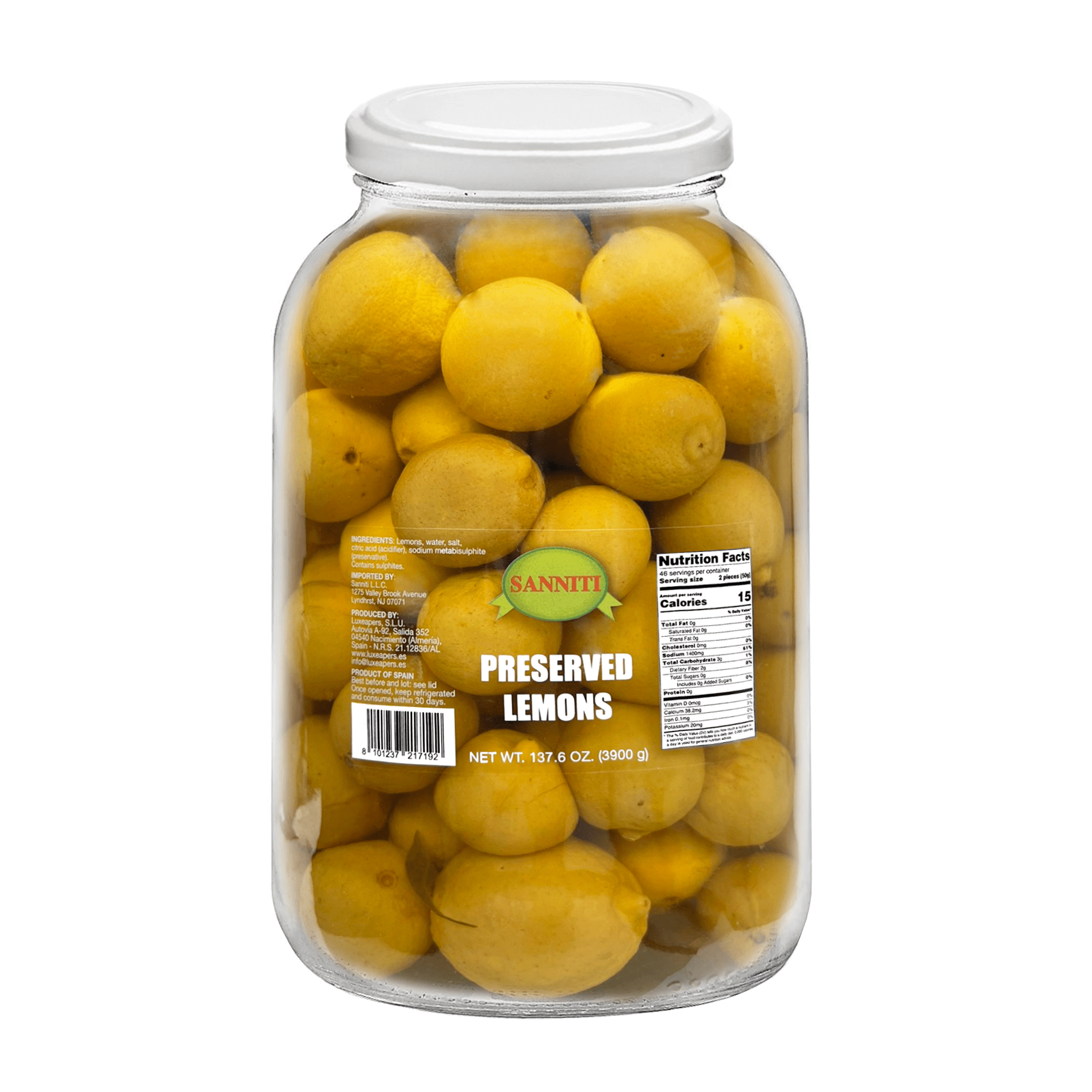 Sanniti Preserved Lemons, 1 Galon Fruits & Veggies Sanniti