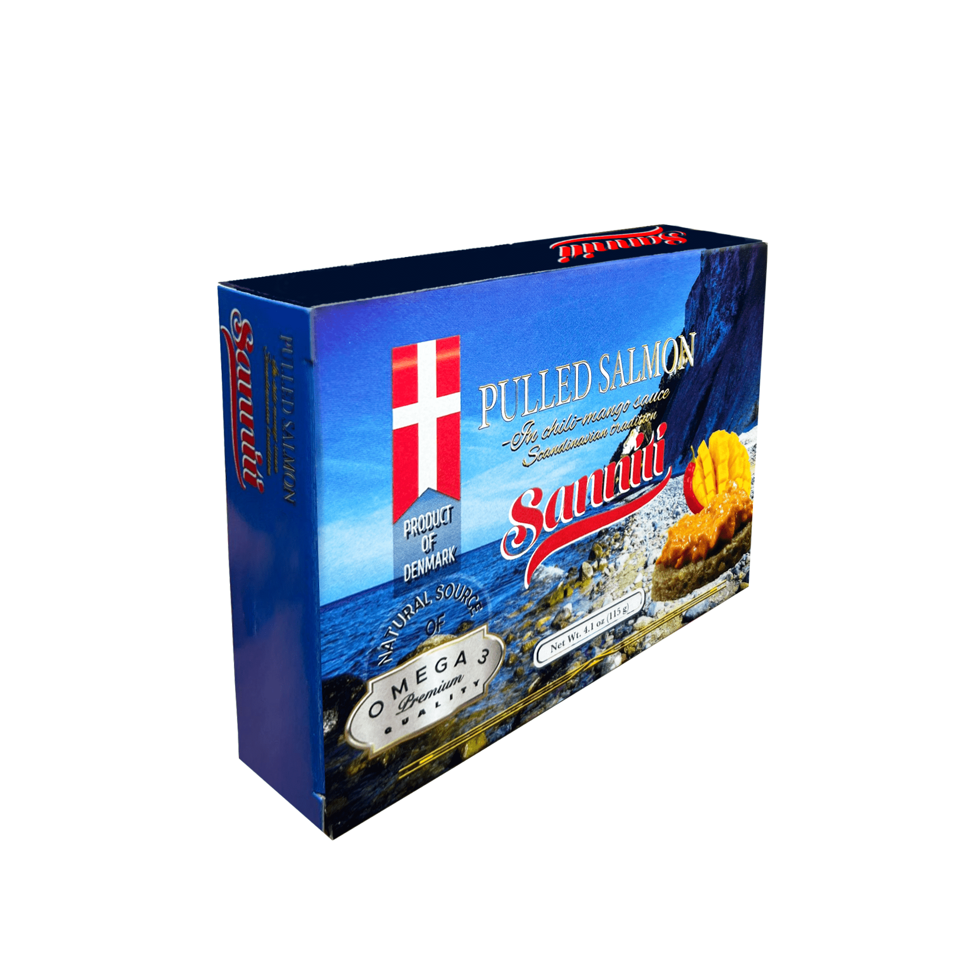 Sanniti Pulled Salmon in Chili Mango Sauce, 4.1 oz Seafood Sanniti