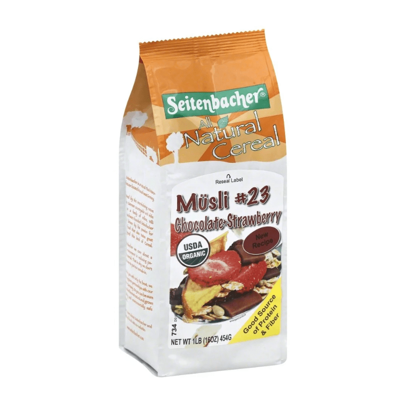 Seitenbacher Organic Chocolate & Strawberry Muesli Cereal, 16 oz Sweets & Snacks Seitenbacher