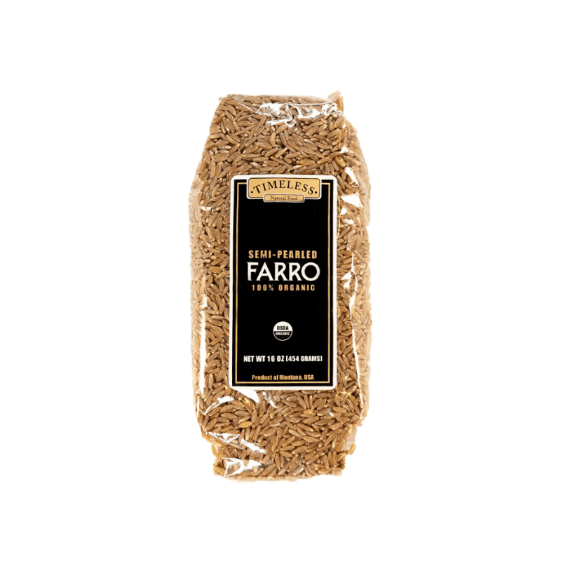 Timeless Natural Foods Organic Semi Pearled Farro, 16 oz Pasta & Dry Goods Timeless Natural Foods