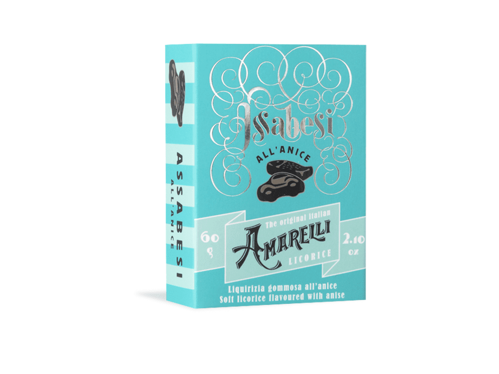 Amarelli #651 Assabesi Gummy Licorice with Natural Anise , 2.1 oz (60 g) Sweets & Snacks Amarelli
