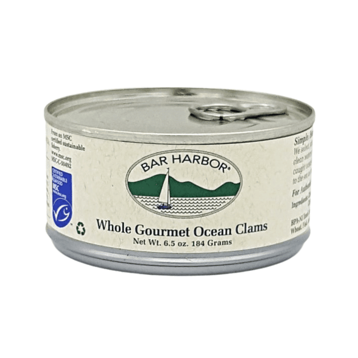 Bar Harbor Whole Gourmet Ocean Clams, 6.5 oz Seafood Bar Harbor