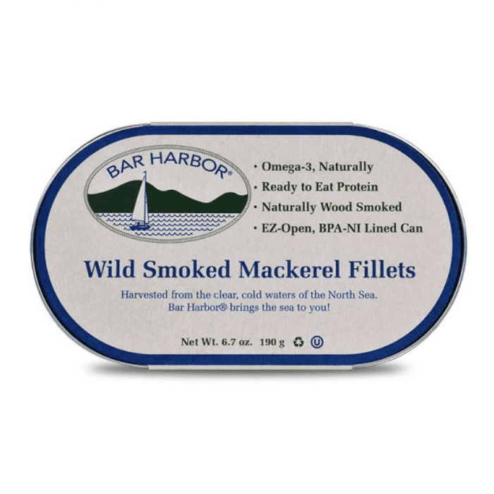 Bar Harbor Wild Smoked Mackerel Fillets, 6.7 oz Seafood Bar Harbor