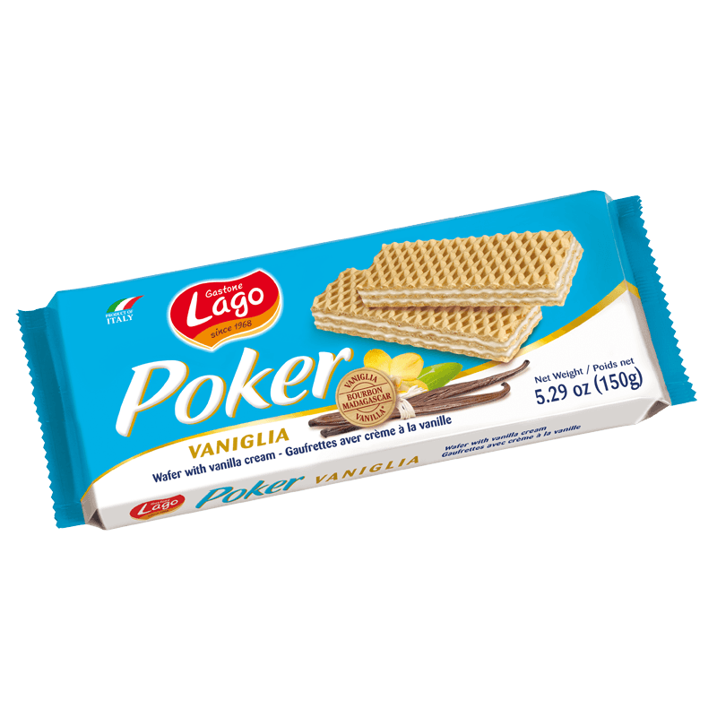 Gastone Lago Vanilla Poker Wafer, 5.29 oz Sweets & Snacks Gastone Lago