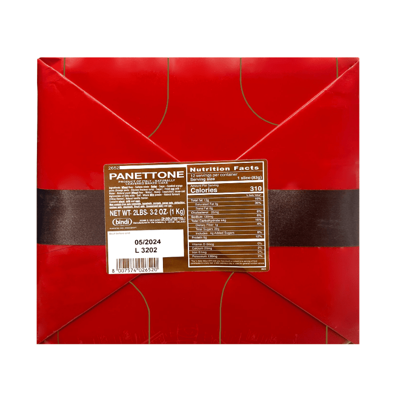 Bindi Panettone, 2.2 lb. Sweets & Snacks Bindi