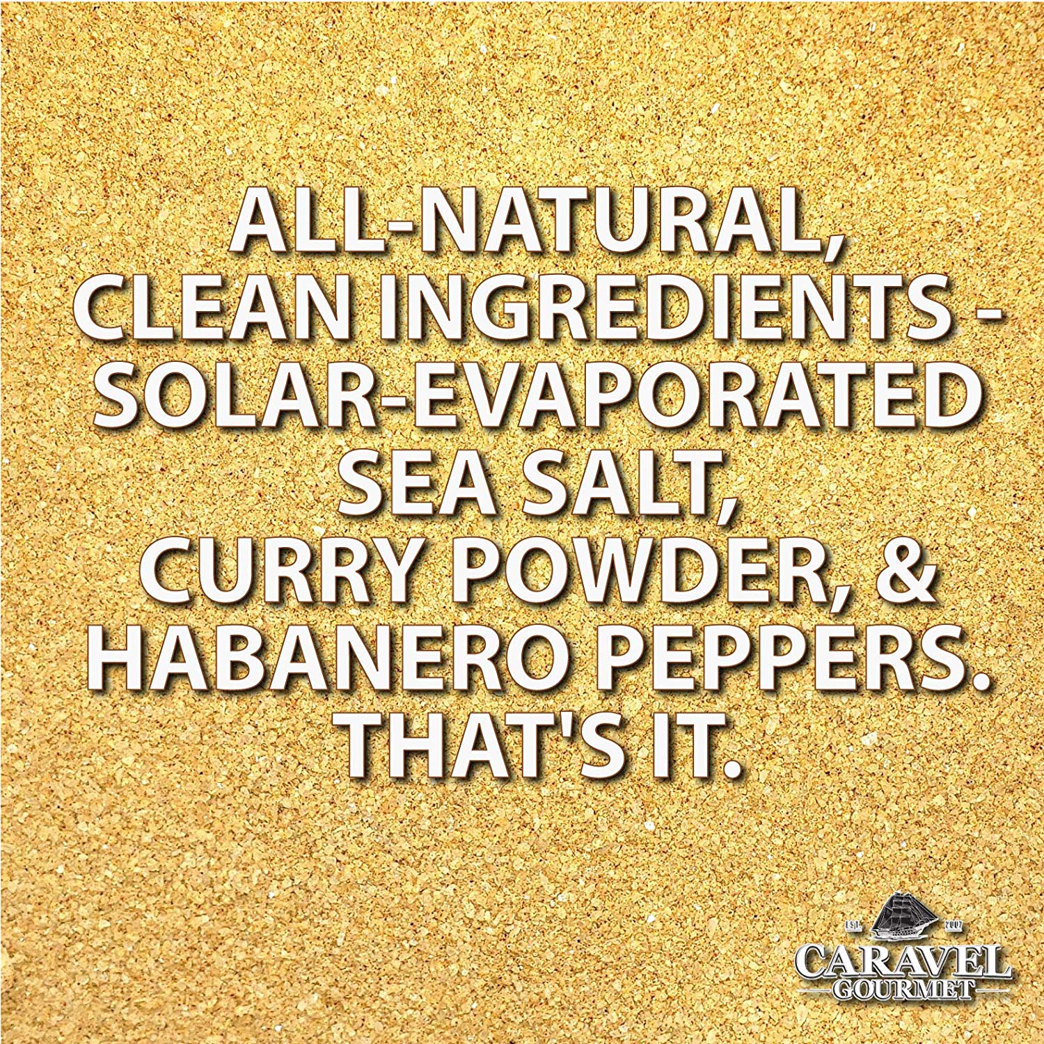 Caravel Gourmet Hot Curry Sea Salt, Stackable Jars, 4 oz Pantry Caravel Gourmet