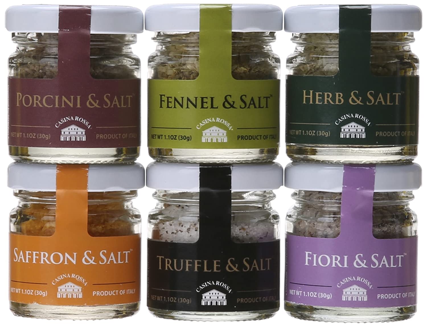 Casina Rossa Gourmet Sea Salt Gift Pack, 6 Jars Pantry Ritrovo
