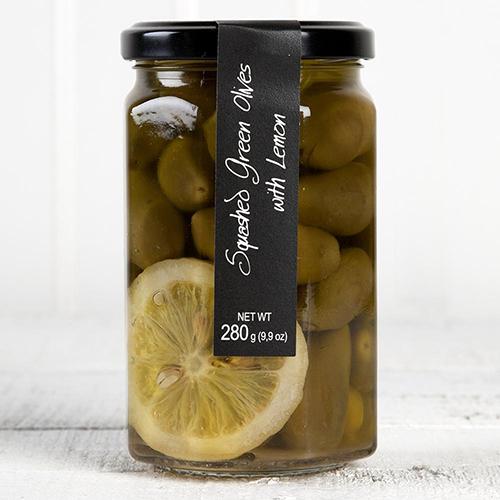 Casina Rossa Green Olives with Lemon, 9.9 oz (280g) Olives & Capers Ritrovo