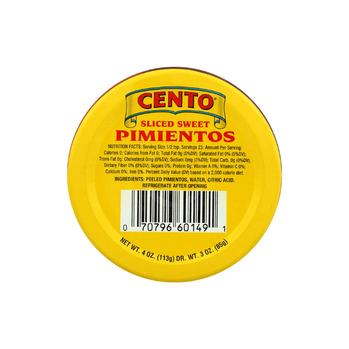 Cento Sliced Sweet Pimientos, 4 oz Fruits & Veggies Cento