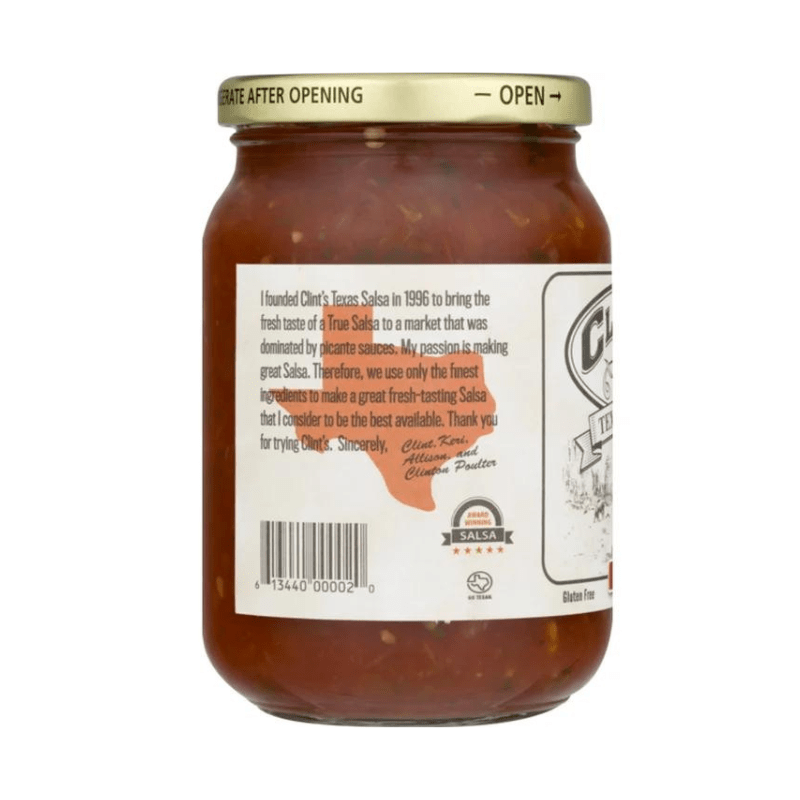 Clint's Texas Salsa Hot, 16 oz Sauces & Condiments Clint's