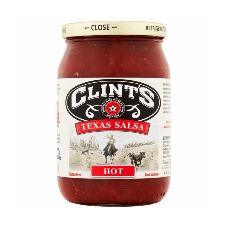 Clint's Texas Salsa Hot, 16 oz Sauces & Condiments Clint's