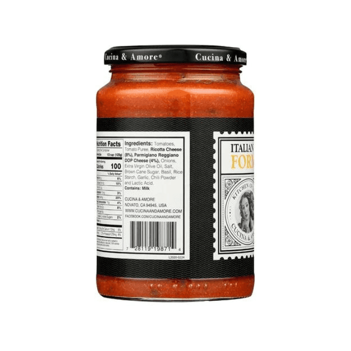 Cucina & Amore Formaggio Cheese Pasta Sauce, 16.8 oz Sauces & Condiments Cucina & Amore