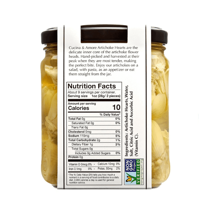 Cucina & Amore Whole Artichoke Hearts in Brine, 14.5 oz Fruits & Veggies Cucina & Amore
