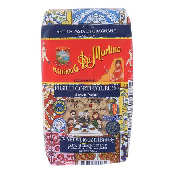 Di Martino Dolce & Gabbana Fusilli Corti Col Buco I.G.P Pasta, 16 oz Pasta & Dry Goods Di Martino
