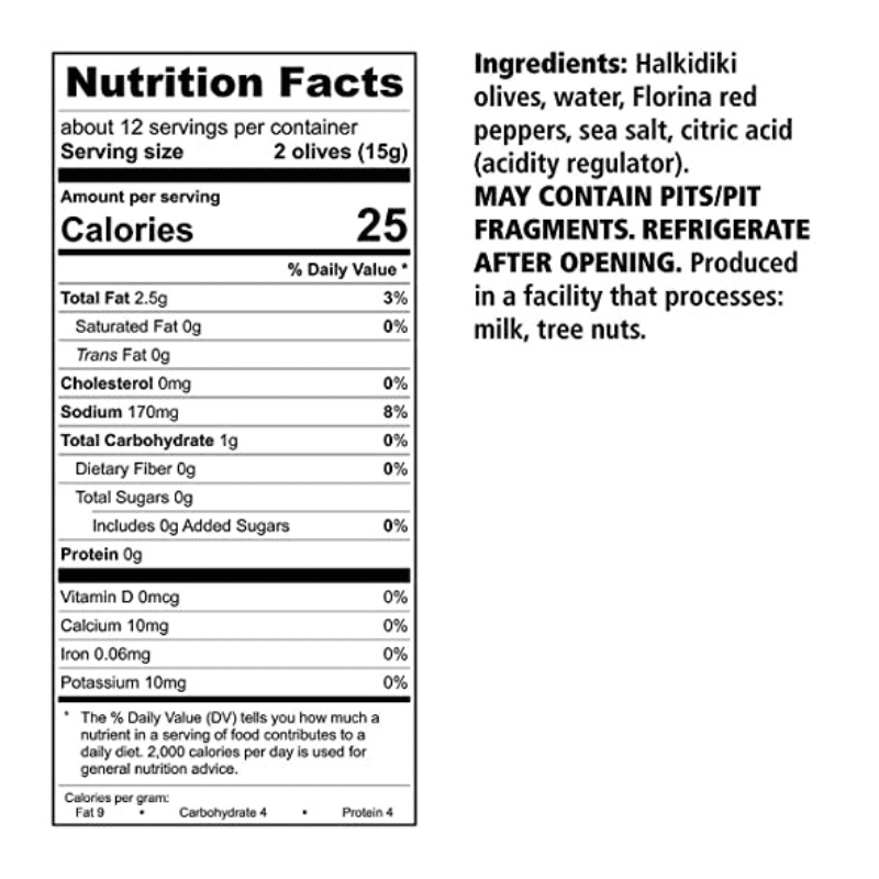 Divina Red Pepper Stuffed Olives, 13.4 oz Olives & Capers Divina