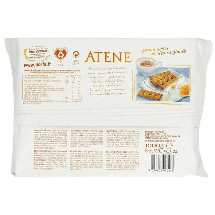 Doria Atene Shortbread Biscuits, 35.3 oz Sweets & Snacks Doria