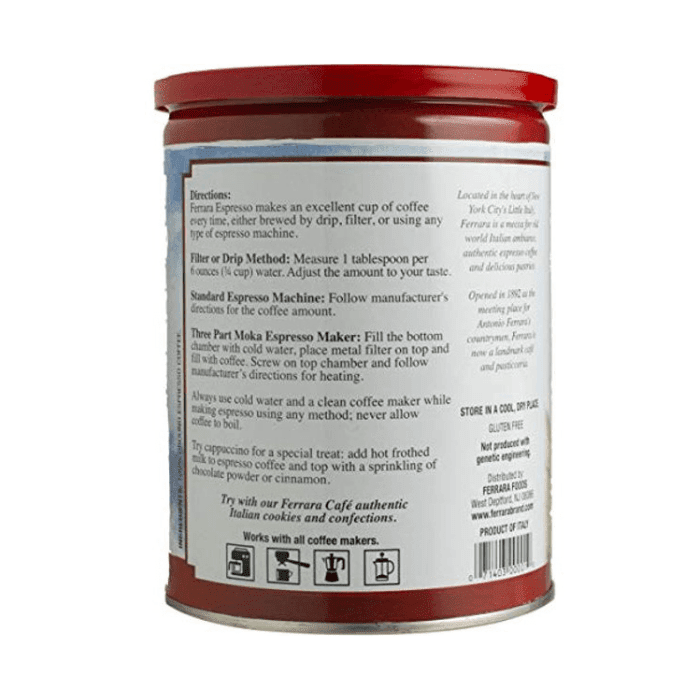 Ferrara Espresso Ground Coffee, 8.75 oz Coffee & Beverages Ferrara