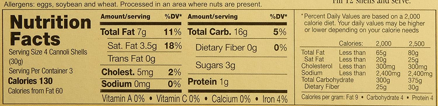 Ferrara Mini Cannoli Shells, 3 oz Pantry Ferrara