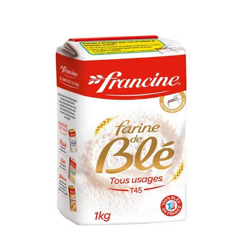Francine Wheat Flour T45, 2.2 lbs (1kg) Pantry Francine