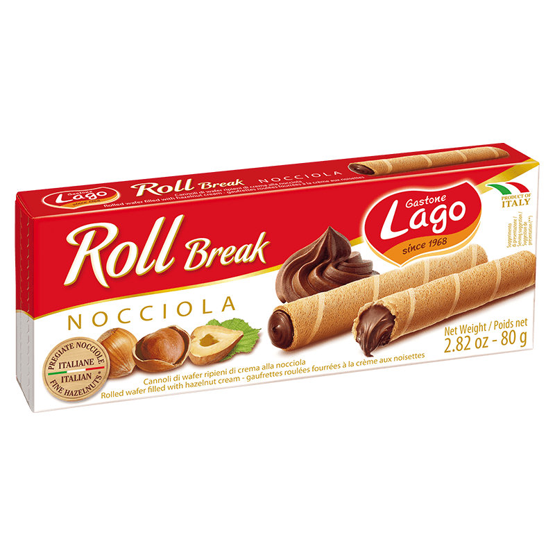 Gastone ago Hazelnut Roll Break, 2.82 oz Sweets & Snacks Gastone Lago