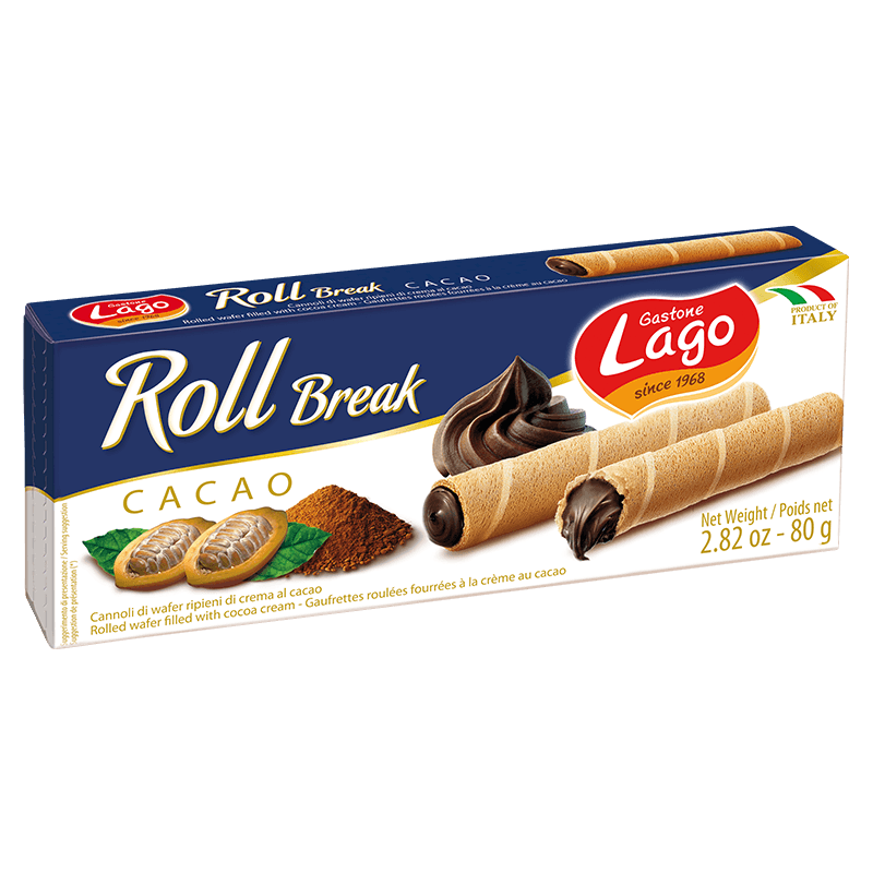 Gastone Lago Cacao Roll Break, 2.82 oz Sweets & Snacks Gastone Lago