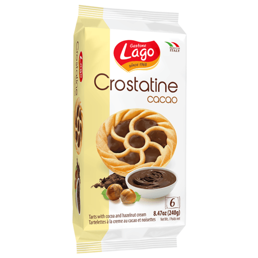 Gastone Lago Cocoa Crostatine, 8.47 oz Sweets & Snacks Gastone Lago
