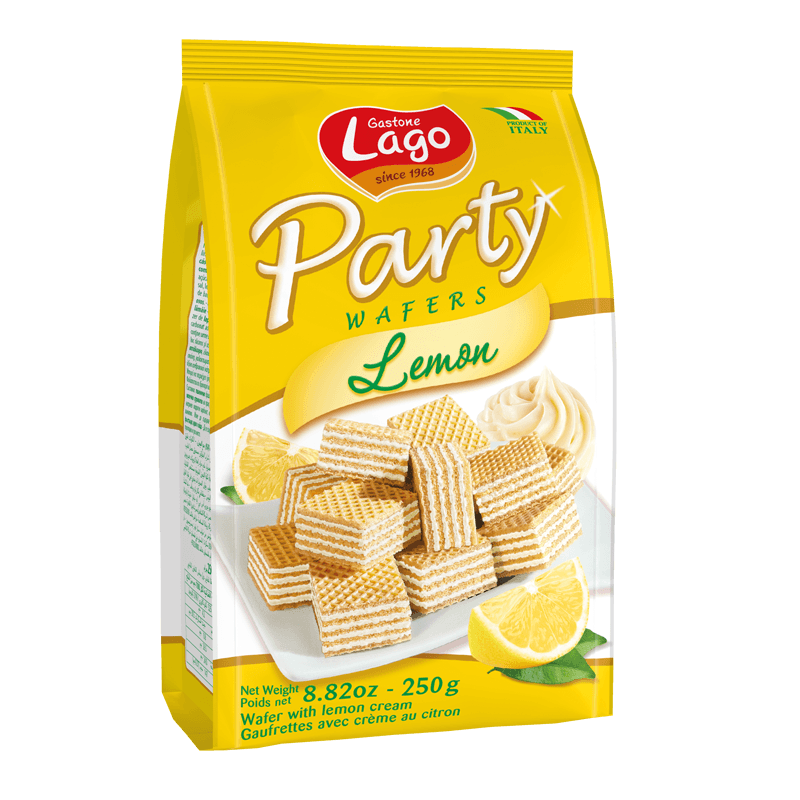Gastone Lago Lemon Wafers, 8.8 oz Sweets & Snacks Gastone Lago