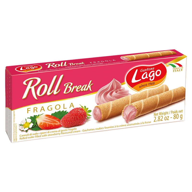 Gastone Lago Strawberry Roll Break, 2.82 oz Sweets & Snacks Gastone Lago