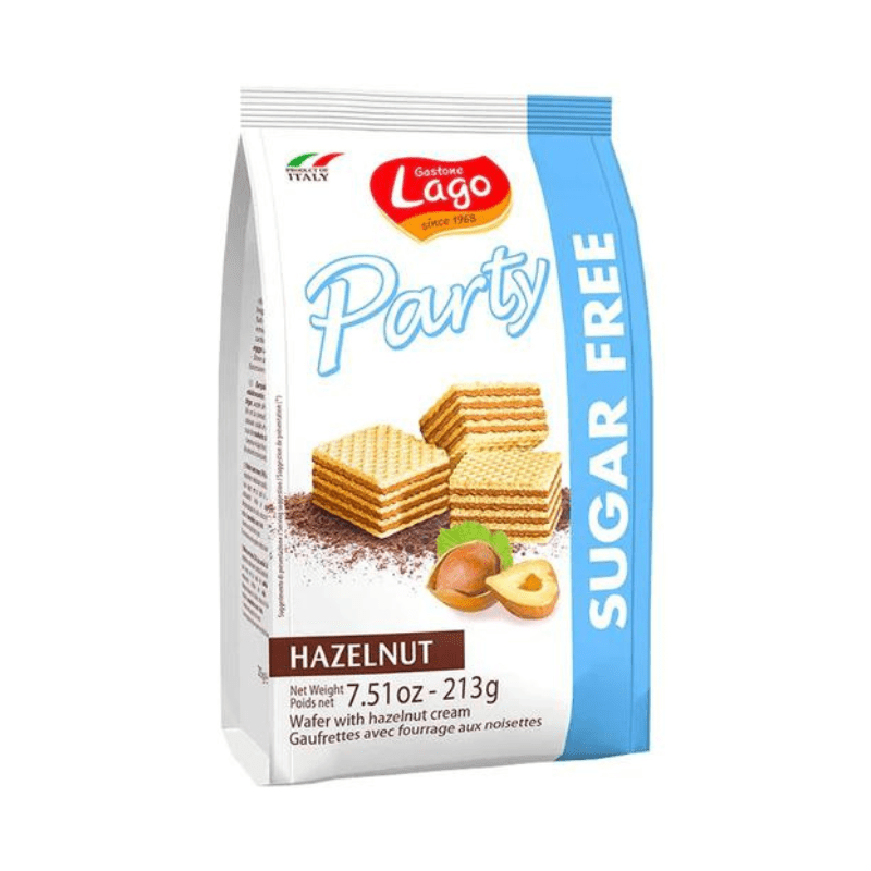 Gastone Lago Sugar Free Hazelnut Party Wafers, 7.5 oz Sweets & Snacks Gastone Lago