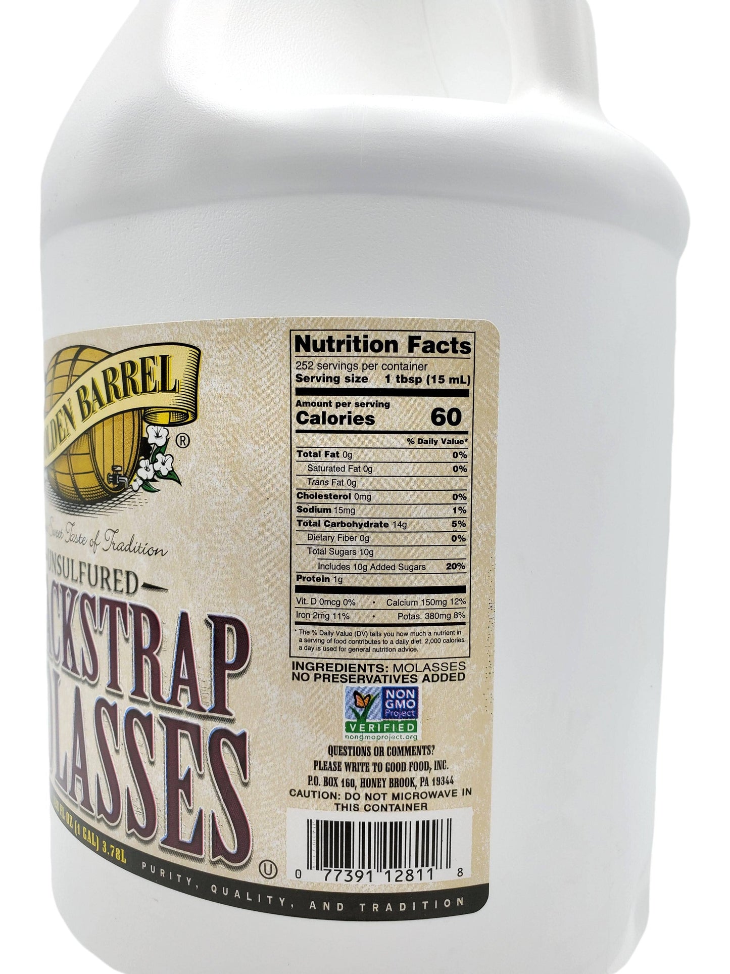 Golden Barrel Unsulfured Blackstrap Molasses - 128 fl oz. Pantry Golden Barrel
