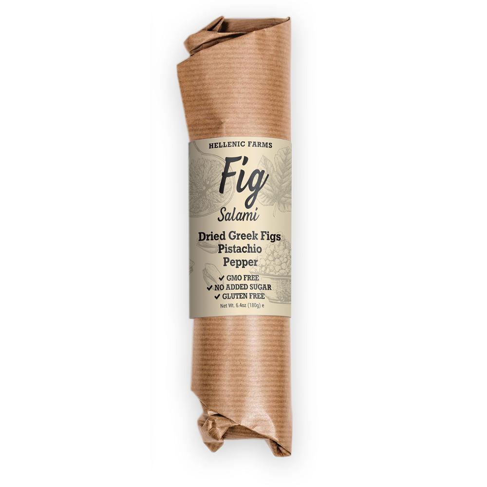 Hellenic Farms Fig Salami with Pistachio and Pepper, 6.4 oz Sweets & Snacks Hellenic Farms