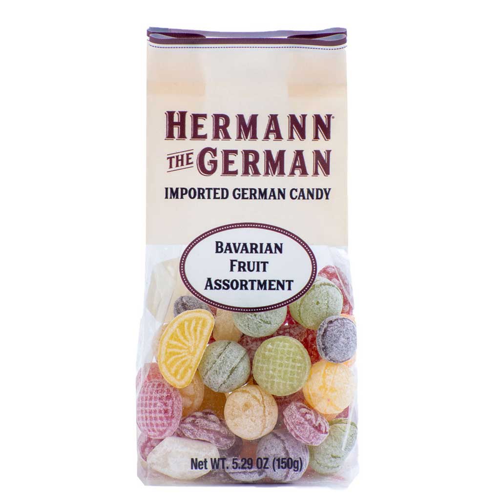 Hermann The German Bavarian Fruit Assorted Hard Candy, 5.29oz Sweets & Snacks Hermann The German