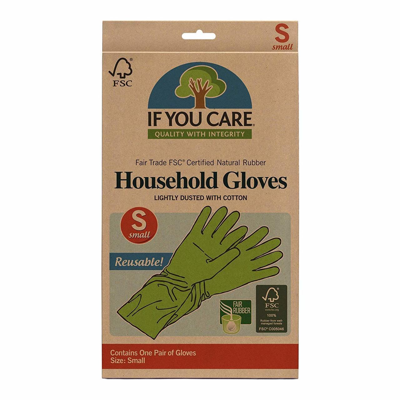If You Care Cotton Flock Lined Household Gloves, Small